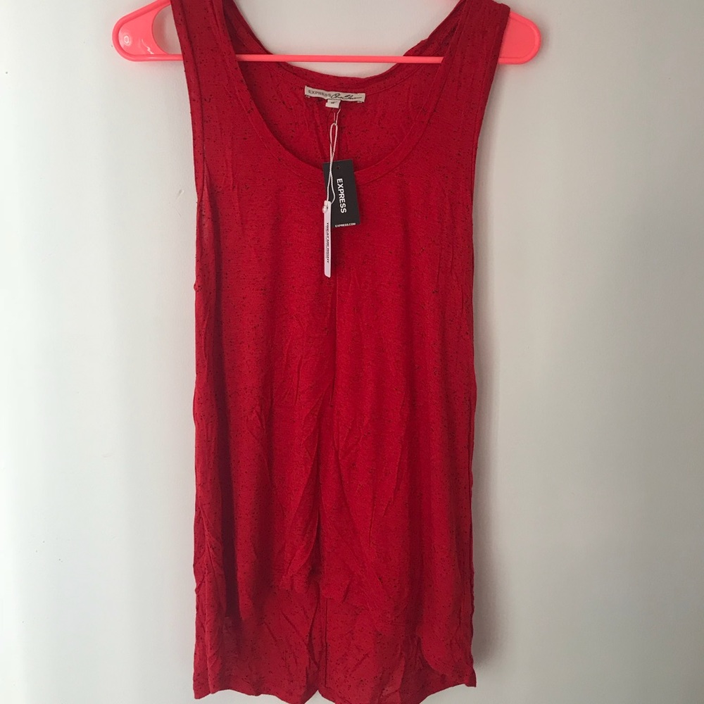Long red tank from express